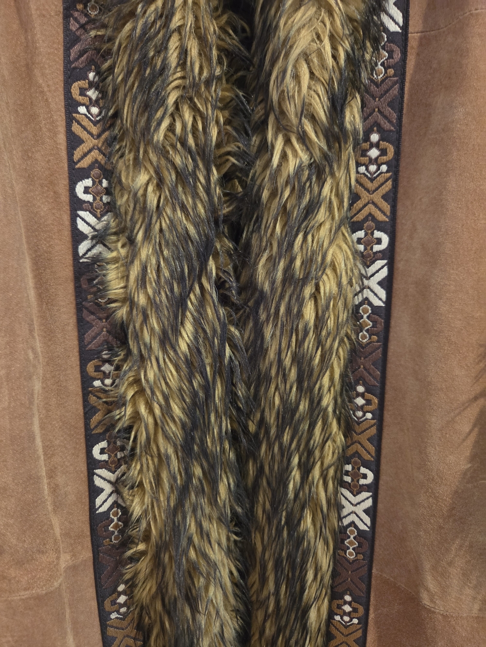 Rare Vintage Gem - Gallery Suede Penny Lane Coat with Faux Fur Trim - Picture 6 of 7